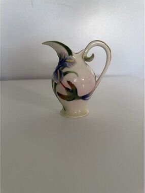 VTG Franz Porcelain Long Tail Hummingbird Handled Creamer Pitcher #FZ00133 RARE